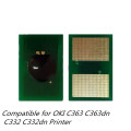 Toner -Patronenpulverchip für C332 C332DN MC363 MC363DN C332 DN MC363 DN Reset Chip 46508712 46508711 46508710 46508709